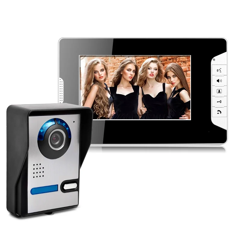 New 7 Inch Wired Video Doorbell Intercom With 1200TVL Weatherproof Outdoor Camera IP65 Door Phone Intercom System