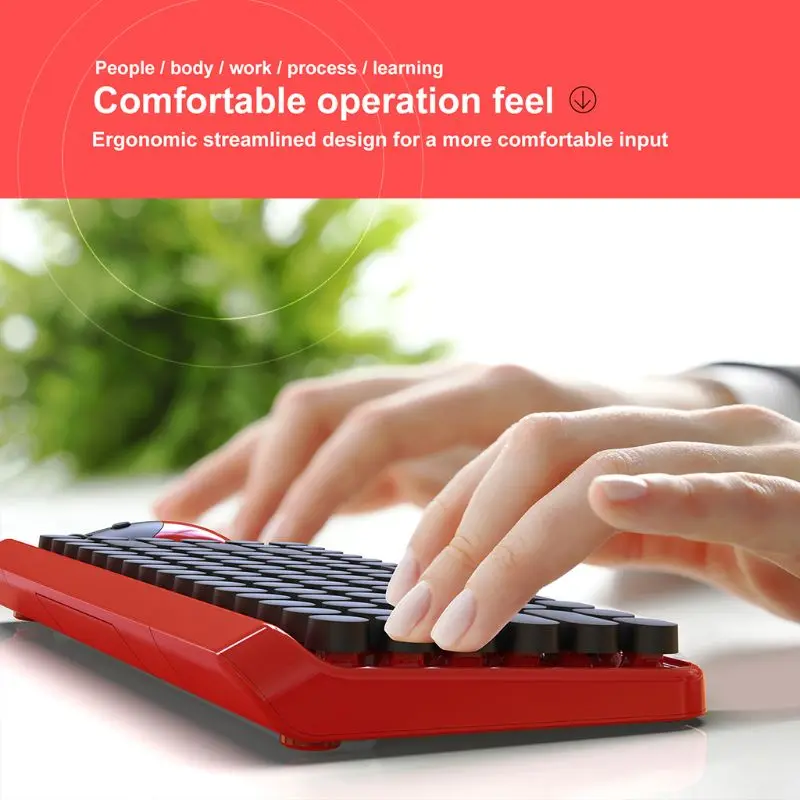 

Клавиатура и мышь в комплекте 2,4G беспроводные круглые кнопки регулируемые клавиши