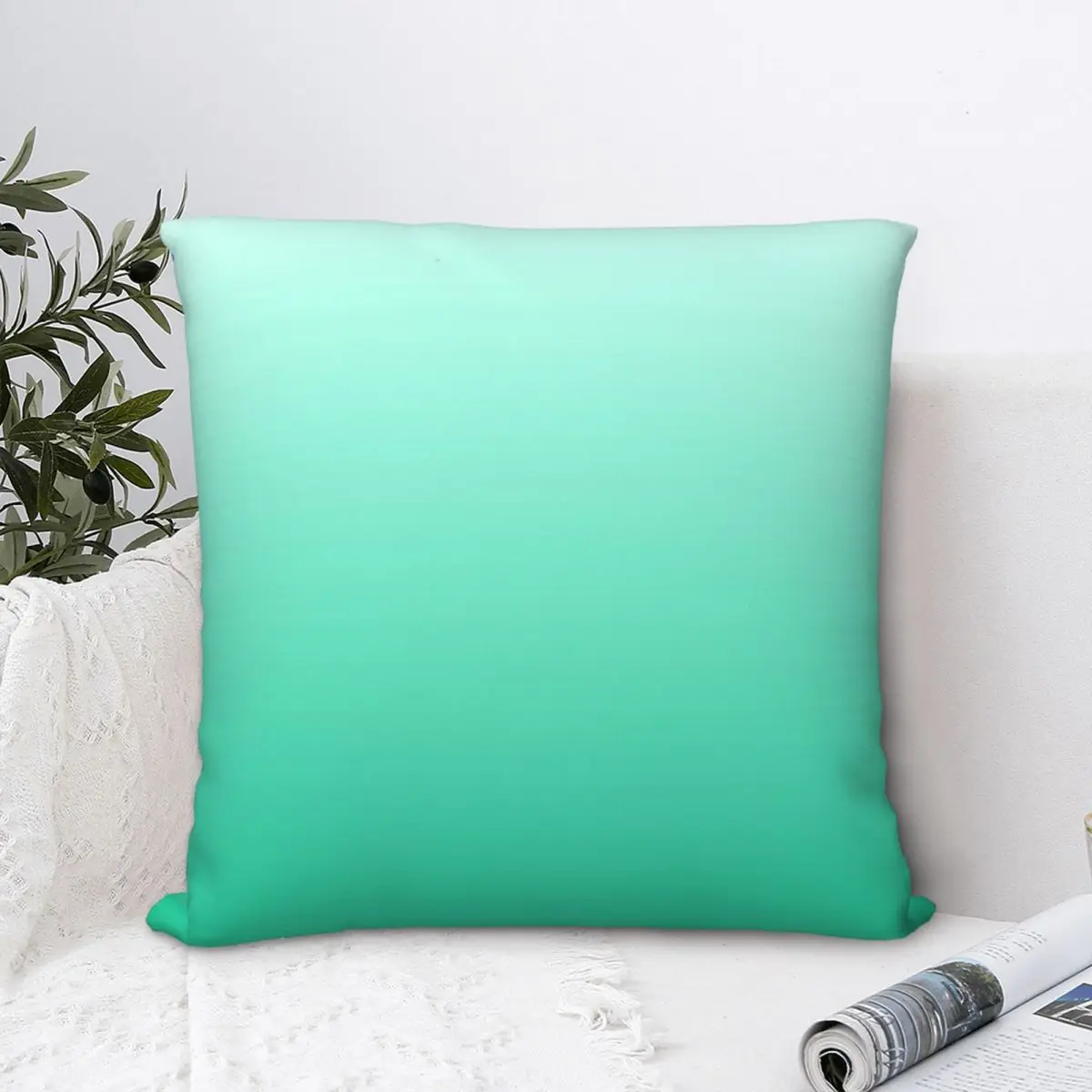 

Mint Ombre Polyester Cushion Cover Gradient Colorful Sofa Chair Decorative Kawaii Coussincase