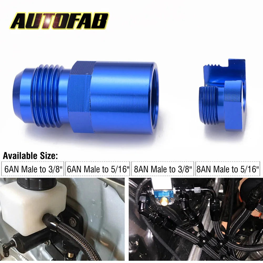 

AUTOFAB 6AN или 8AN Male Flare к 3/8 дюйма или 5/16 дюйма, быстрое подключение, женский винт на адаптере, стандартный разъем