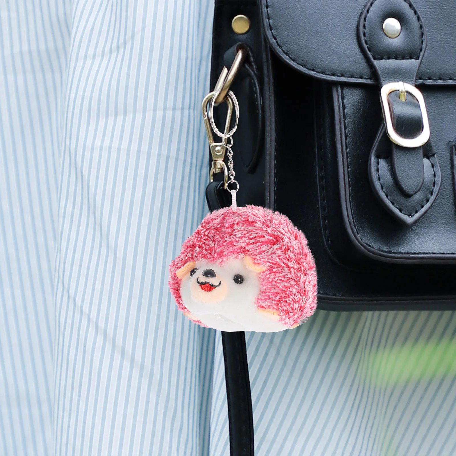 

Key Chain Plush Hanging Decor Chains Car Keys Mini Backpack Keychain Handbag Stuffed Hedgehog Adorable Kawaii