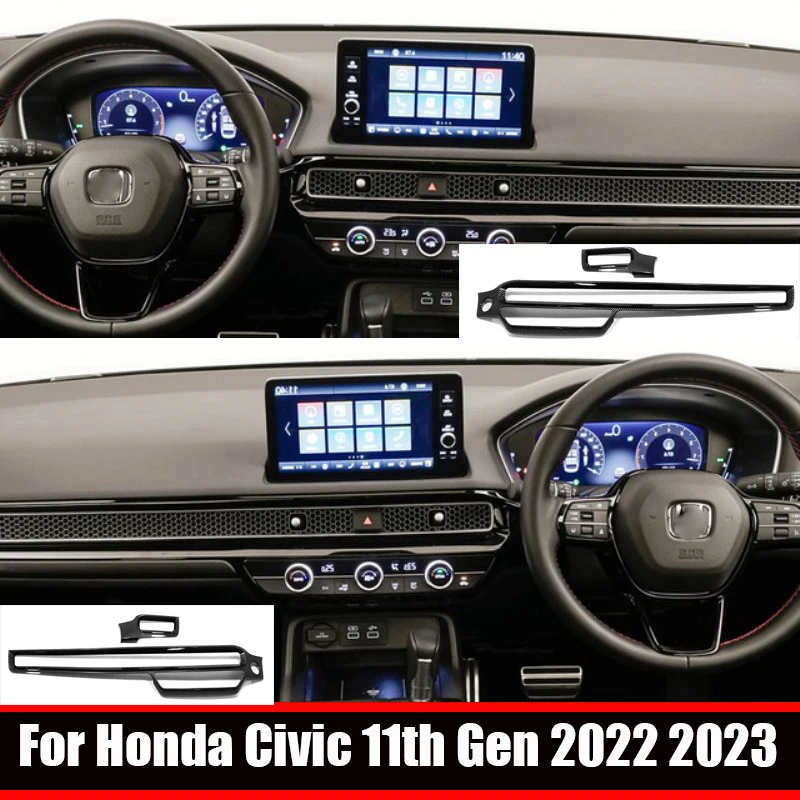 

Для Honda Civic 11-го поколения 2022 2023 ABS внутренняя Передняя панель Кондиционер Переключатель рамка выпускного отверстия Центральная контрольная...