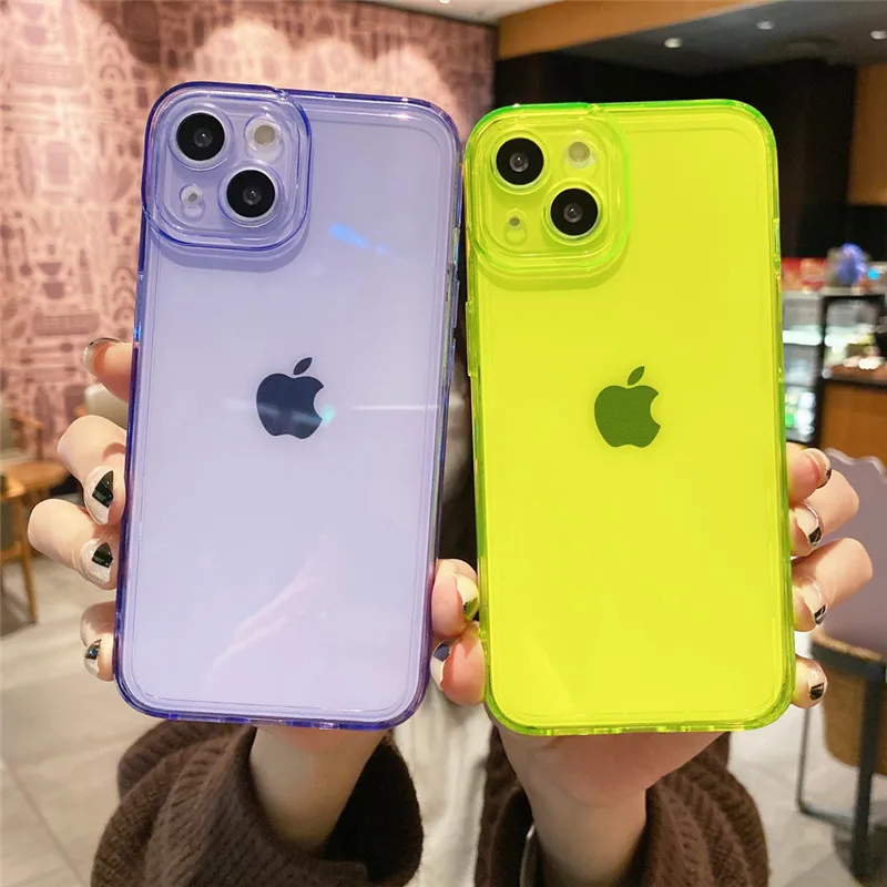 

Ottwn Luxury Soft Phone Case For iPhone 13 SE 2020 7 8 Plus X XR XS 11 13 Pro 12 Max Silicone Shockproof Case Transparent Cover