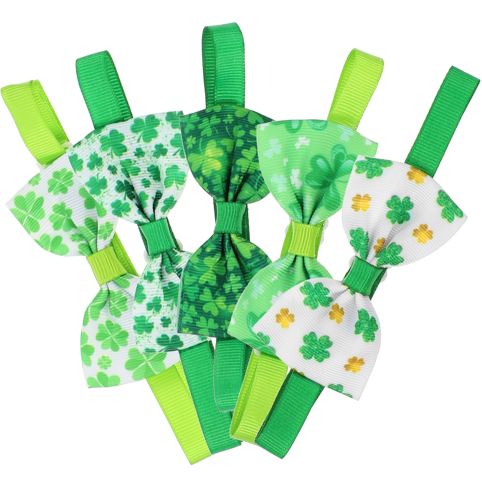 

5pcs St. Patrick's Day Pet Collars Dogs Cats Bow Tie Collars Pet Accessories