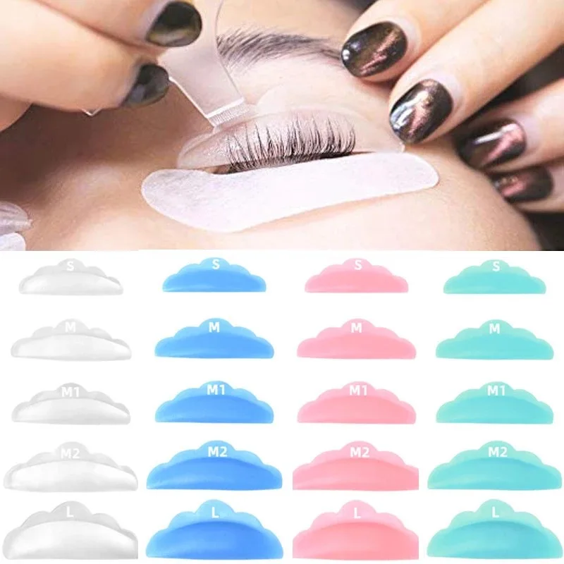 

5pairs Eyelash Perming Pad Silicone Eyelashes Perming Curler Lash Lift Shield Pads Eyelash Lifting 3D Eyelash Applicator Tools