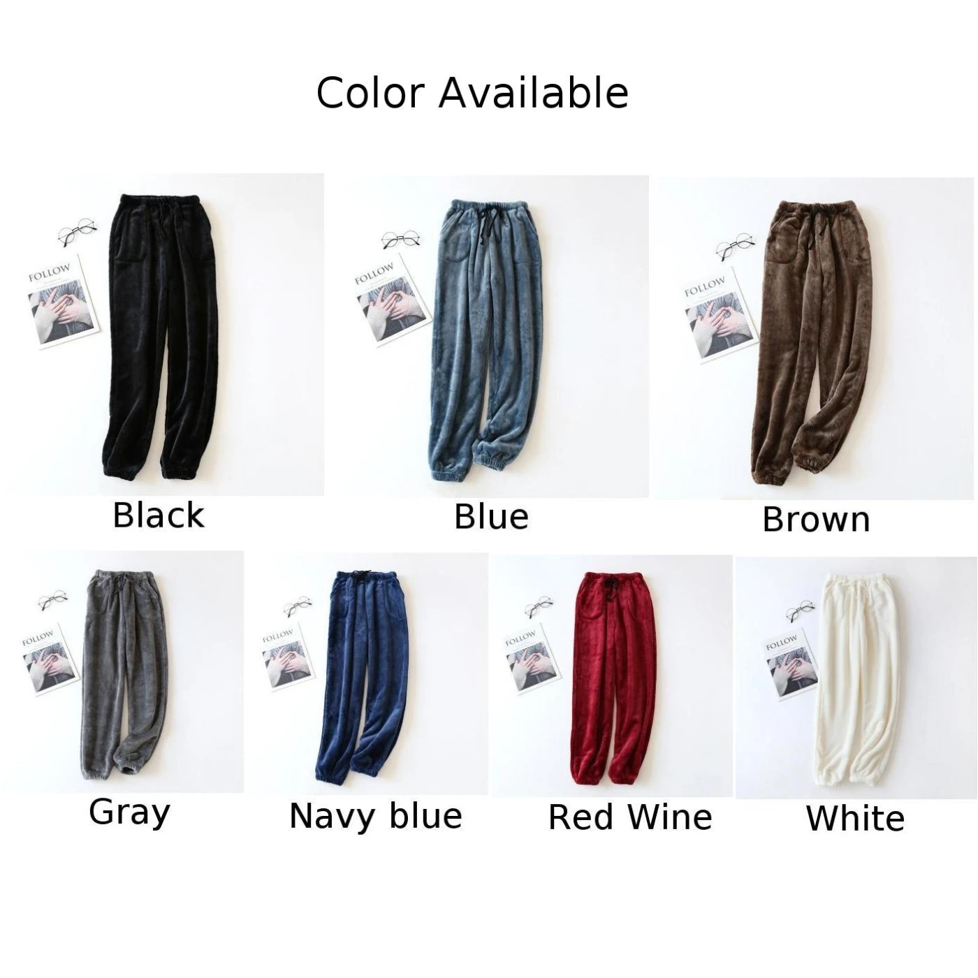 Mens Winter Warm Fleece Sleep Drawstring Pants Flannel Pajama Plush Lounge Pants Coral Bottoms Trousers Homewear