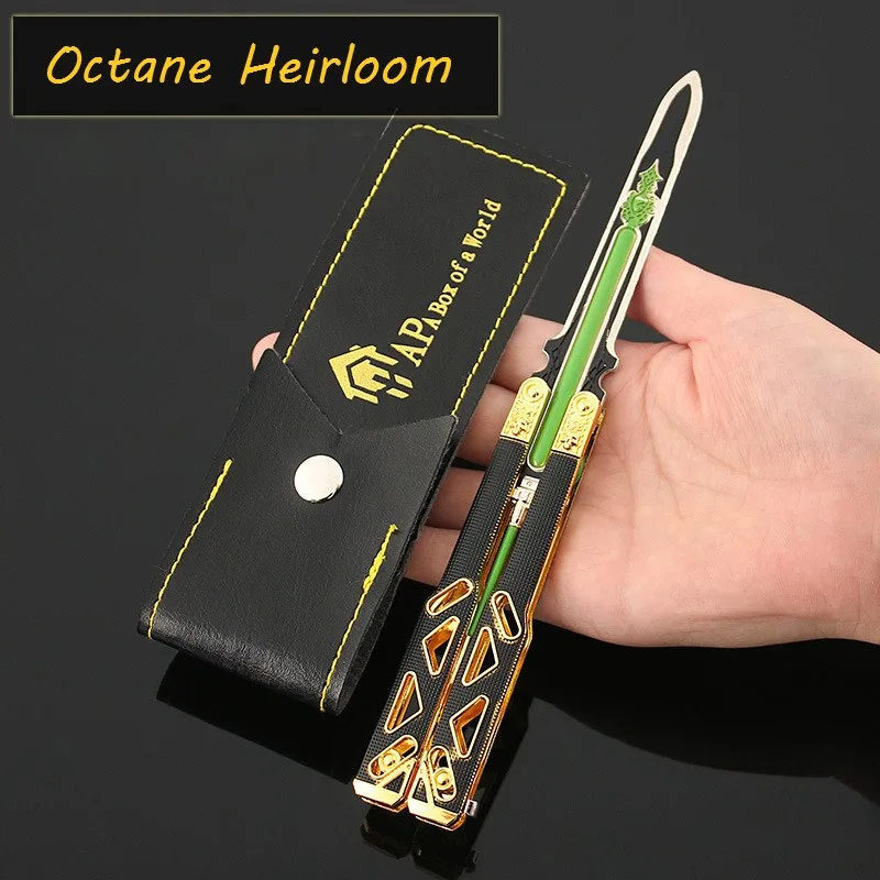 

Apex Legends Heirloom New Octane Heirloom Butterfly Knife Game Keychain Weapon Knife Katana Sword Samurai Boy Toy Christmas gift