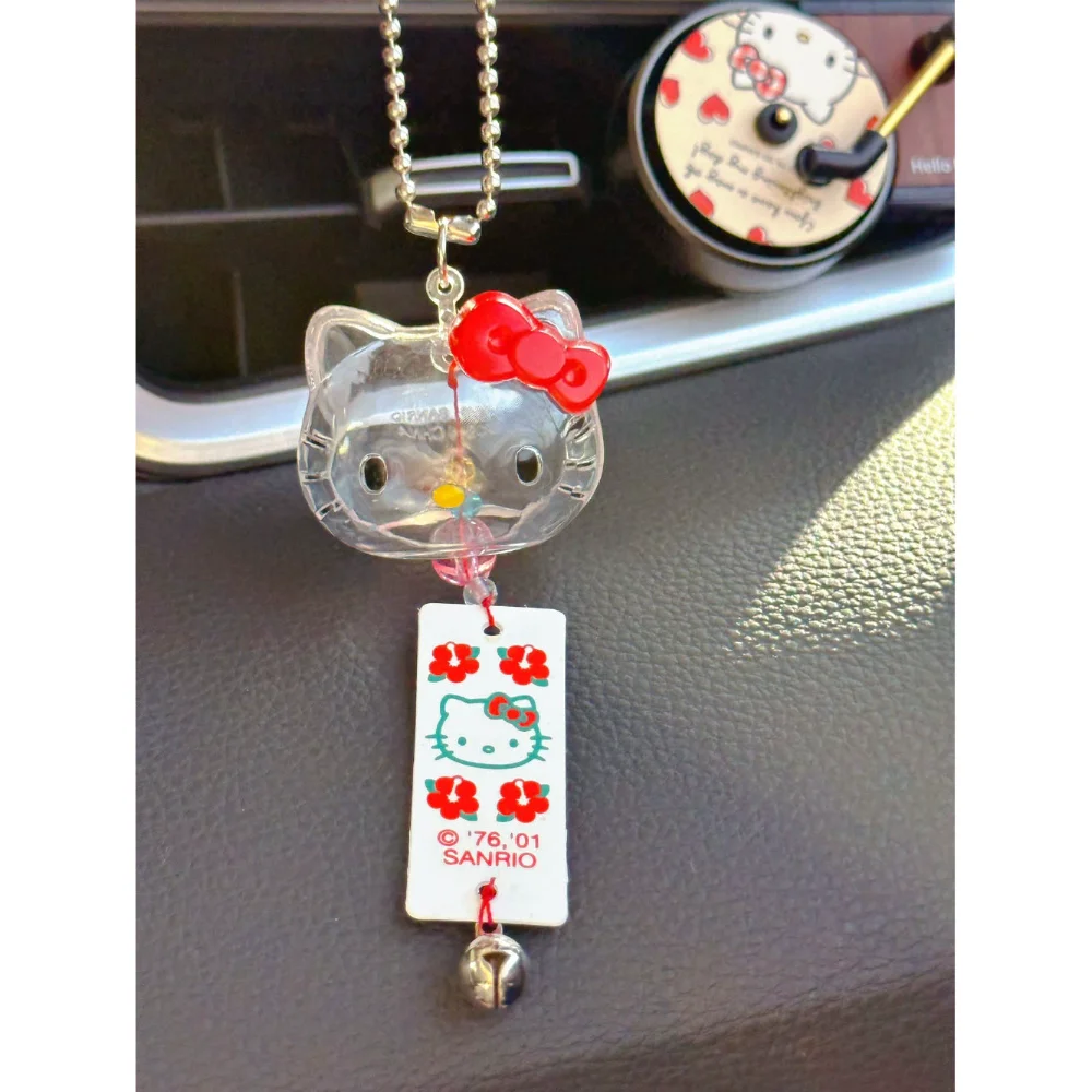 

Hello Kitty Sanrio милый мультяшный милый в японском стиле Китти стеклянный ветер колокольчик автомобиль очаровательные аниме плюшевые игрушки для девочек подарок на день рождения