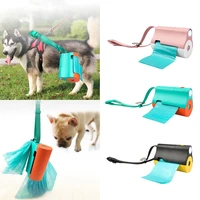 poop bag dispenser holder with light leash attachment bags dispenser for dogs drop shipping