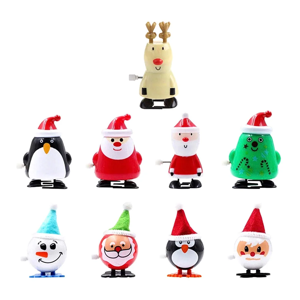 

Christmas Up Wind Clockwork Toys Toy Kids Santa Party Walking Mini Halloween Stocking Favors Figures Fillers Holiday Claus