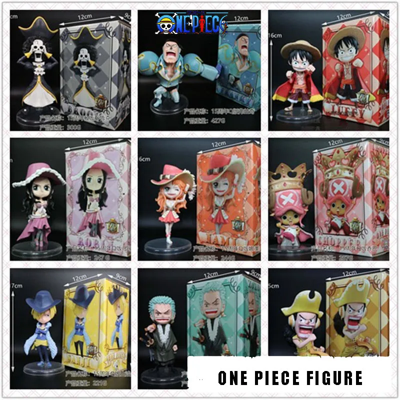 

Bandai One Piece 15th Anniversary 101st Generation 9 Q-version Kawaii Dolls Luffy Sanji Zoro Tony Chopper Robin Usopp Figure Toy