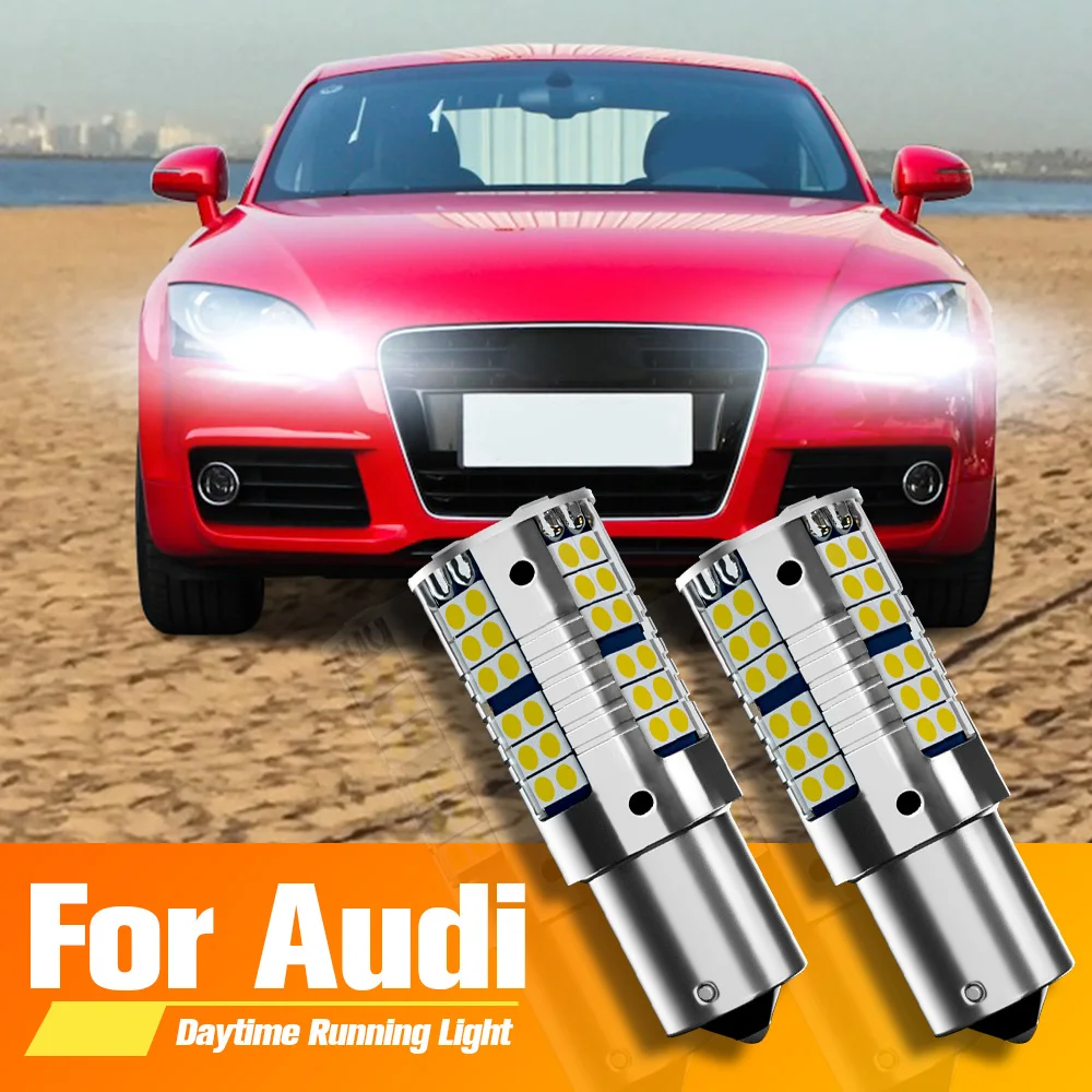 

2pcs LED Daytime Running Light Bulb Lamp DRL P21W BA15S 1156 Canbus No Error For Audi Q7 TT 8J 2006-2011 A3 8P A4 B7 A6 C6 A8 4E