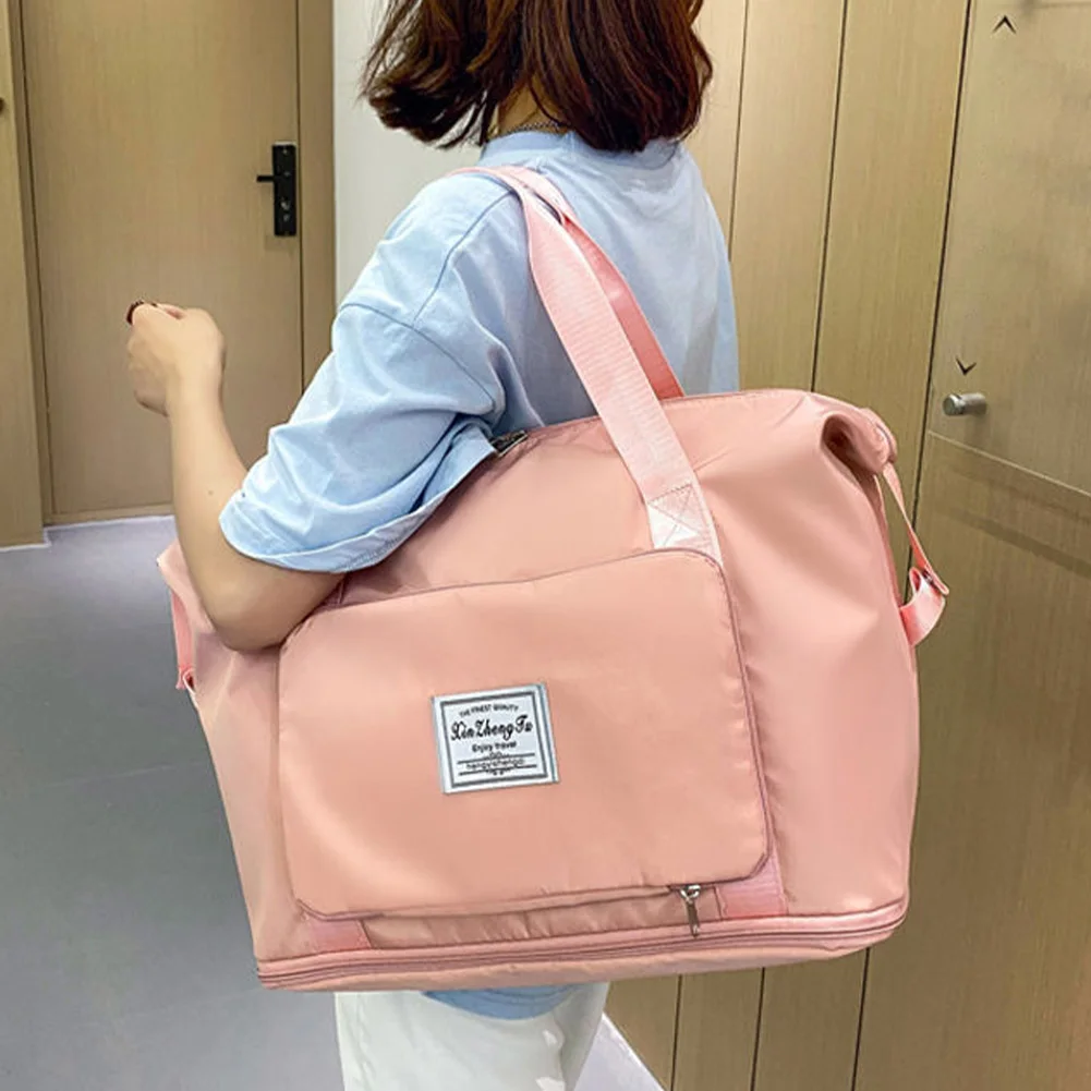 New Women Travel Bag Large Capacity Bags Tote Foldable Luggage Shoulder Duffle Storage Waterproof Handbags Sport Crossbody