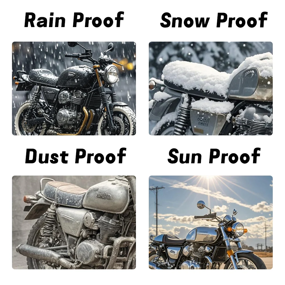 Фото Для Brixton Cromwell 125 250 1200 Crossfire 500 Storr 500 Sunray 125, водонепроницаемый чехол для мотоцикла, уличный дождевик №3