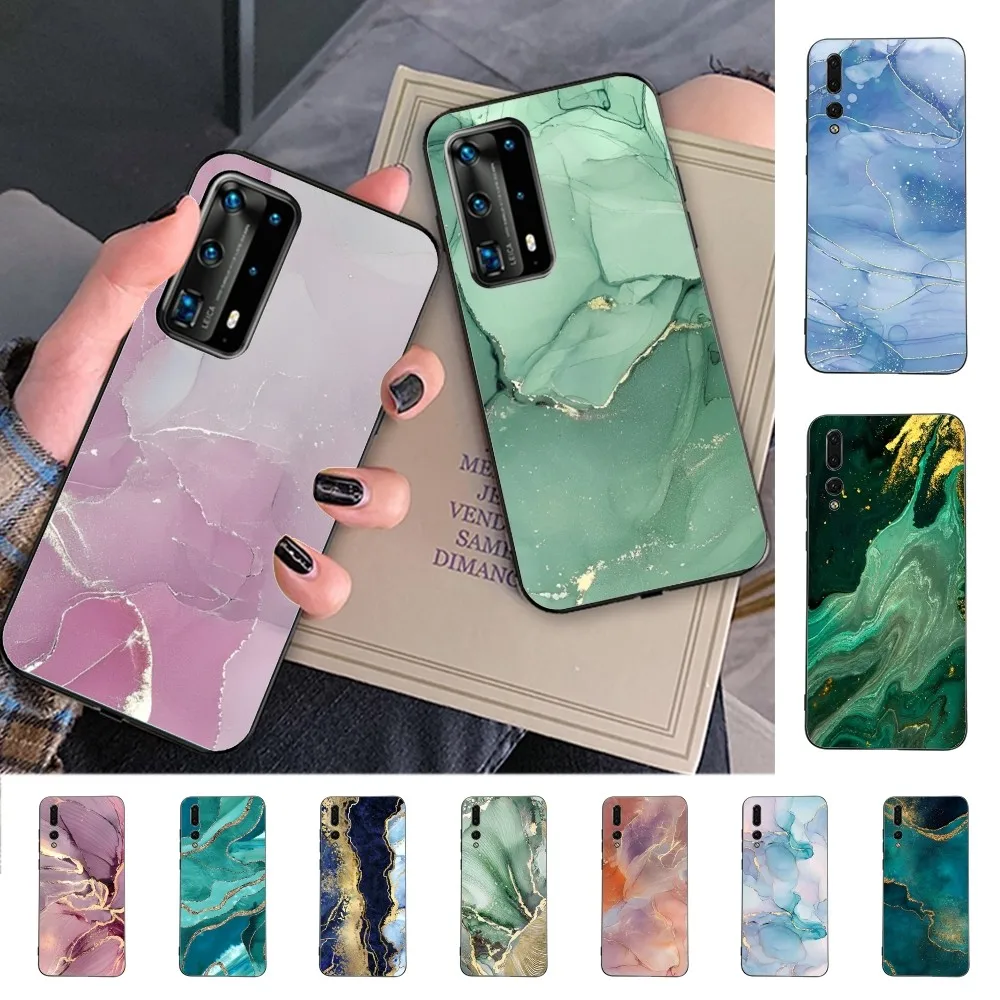 

Marble Art Phone Case For Huawei P 8 9 10 20 30 40 50 Pro Lite Psmart Honor 10 lite 70 Mate 20lite