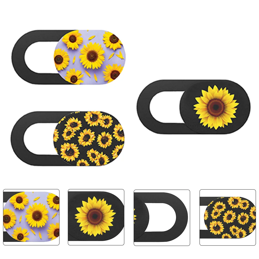 

Cover Camera Webcam Lens Slide Lid Tablet Privacy Laptop Computer Slider Cartoon Sunflower Printed Web Desktop