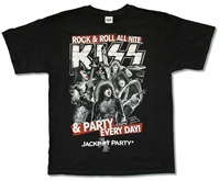 kiss jackpot party black t shirt new band music rock n roll