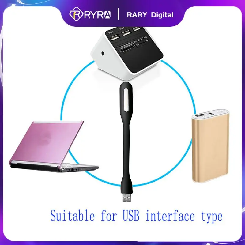 

RYRA Portable USB LED Mini Book Reading Light Lamp Travel Table Lamp PC Computer Laptop Notebook Flexible Bendable Night Light