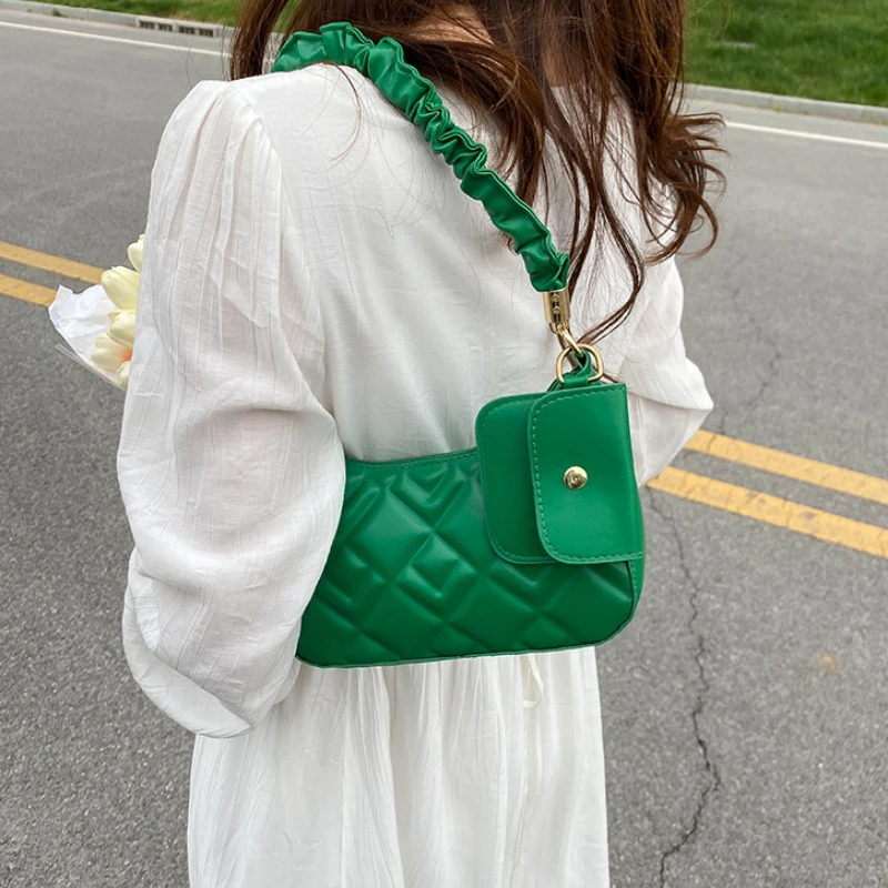 Women Bags Fashion Soft PU Armpit Shoulder Bag Vintage Handbag Female Small Subaxillary Bags Casual Retro Mini Shoulder Bag