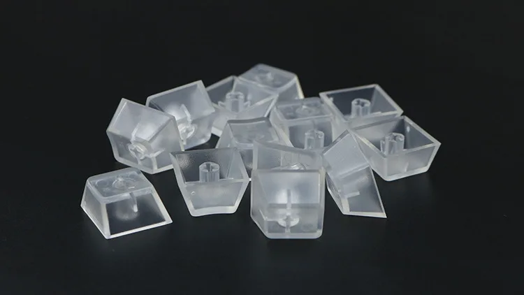 Transparent keycaps for mechanical keyboard Backlit key cap without lettering Original height R4 Ultra-high transparency keycap images - 6