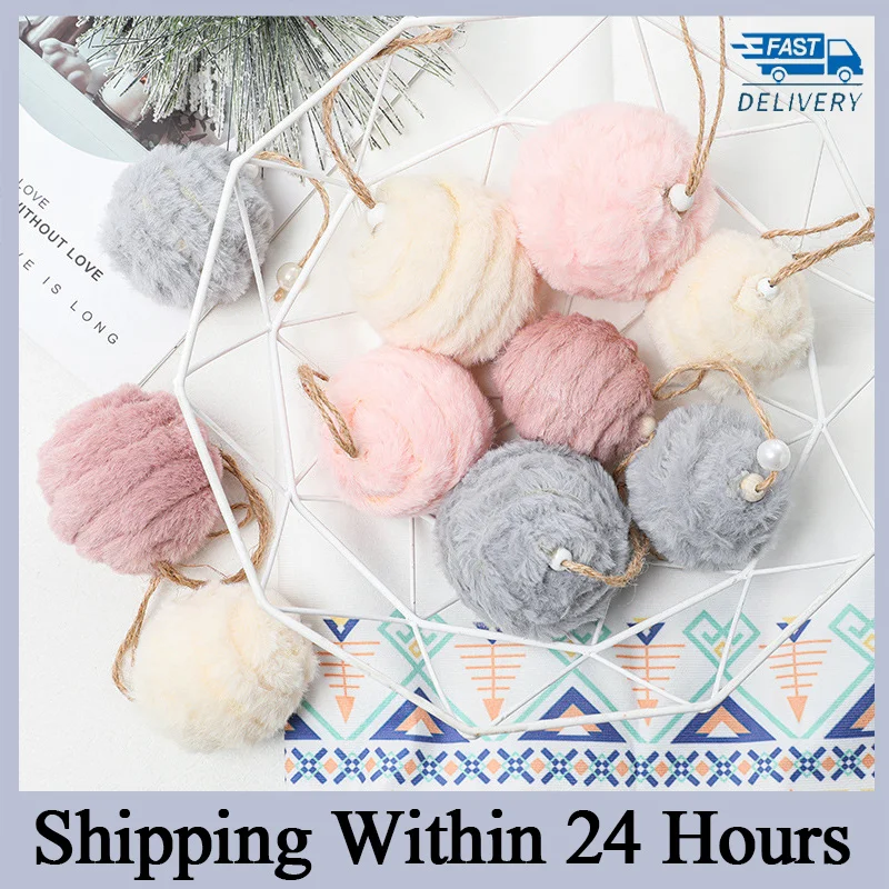 

Рождественский декоративный шар диаметром 5/6 см, Рождественский кулон, свадебные войлочные помпоны, подвесной шар, декоративные принадлежн...