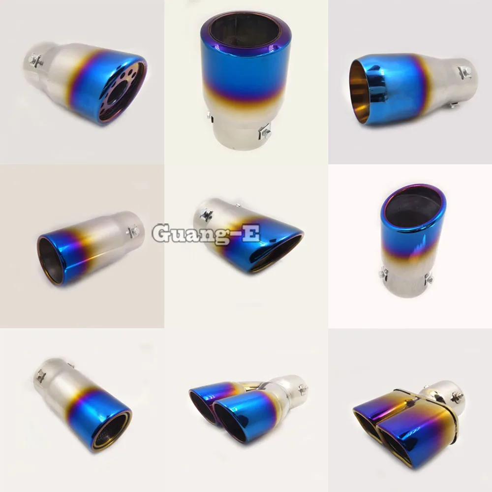 

Внутренний диаметр = 75 мм/синяя/универсальная модель-глушитель для автомобиля, наружная задняя труба, предназначенная для выхлопной насадк...