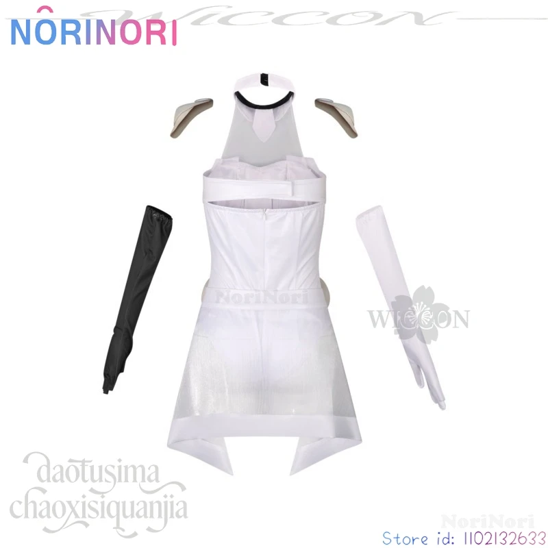 Фото Костюм для косплея Минэцуки Рицу из аниме-игры BanG Dream, наряд для выступления на сцене, белый комбинезон, боди, парик, Хэллоуин №5