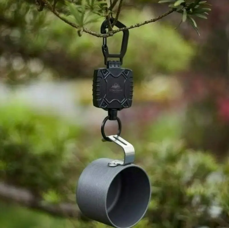 Outdoor Retractable Key Chain Telescopic Carabina Tactical Keychain Antitheft Key RIng Length up to 600mm Max loading 2kgs