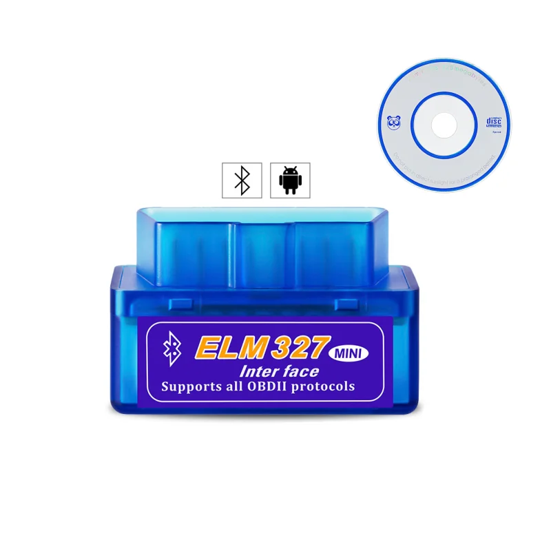 

Мини ELM327 Bluetooth 5,1 OBD2 OBDII автомобильный диагностический сканер с диском для автомобиля Elm-327 OBDII V2.1 считыватель кодов диагностические инструменты