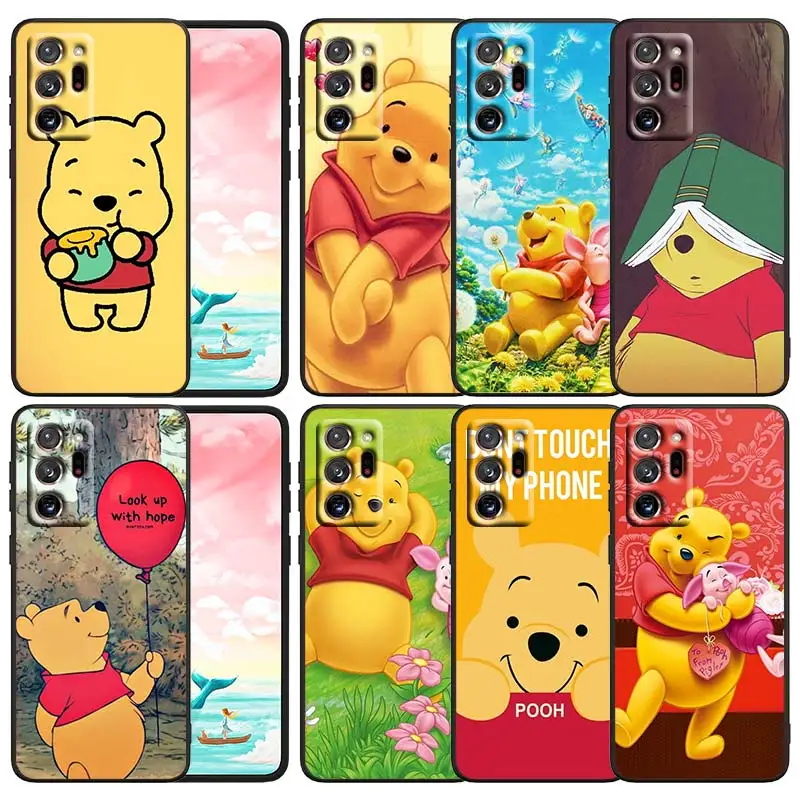 

Winnie the Pooh Disney Phone Case For Samsung Note 20 10 9 Ultra Lite Plus F23 M52 M21 M33 A70 A20 A10 A8 A03 j7 j6 Black
