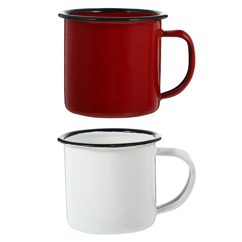 

Mug Coffee Enamel Cups Vintage Water Cup Camping Tea Drinking Mugs Retro Multi Functional Enamelware Campfire Metal Tin Beer