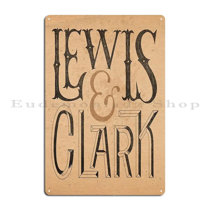 Льюис андamp Кларк металлический знак Клубная пещера настенная под заказ