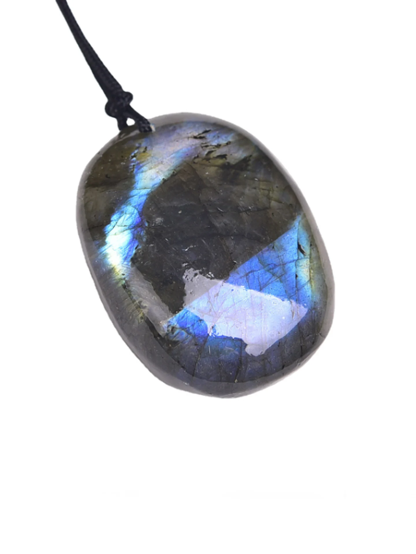 Новый шикарный кулон с синим лунным камнем плетеный вручную ожерелье простое и