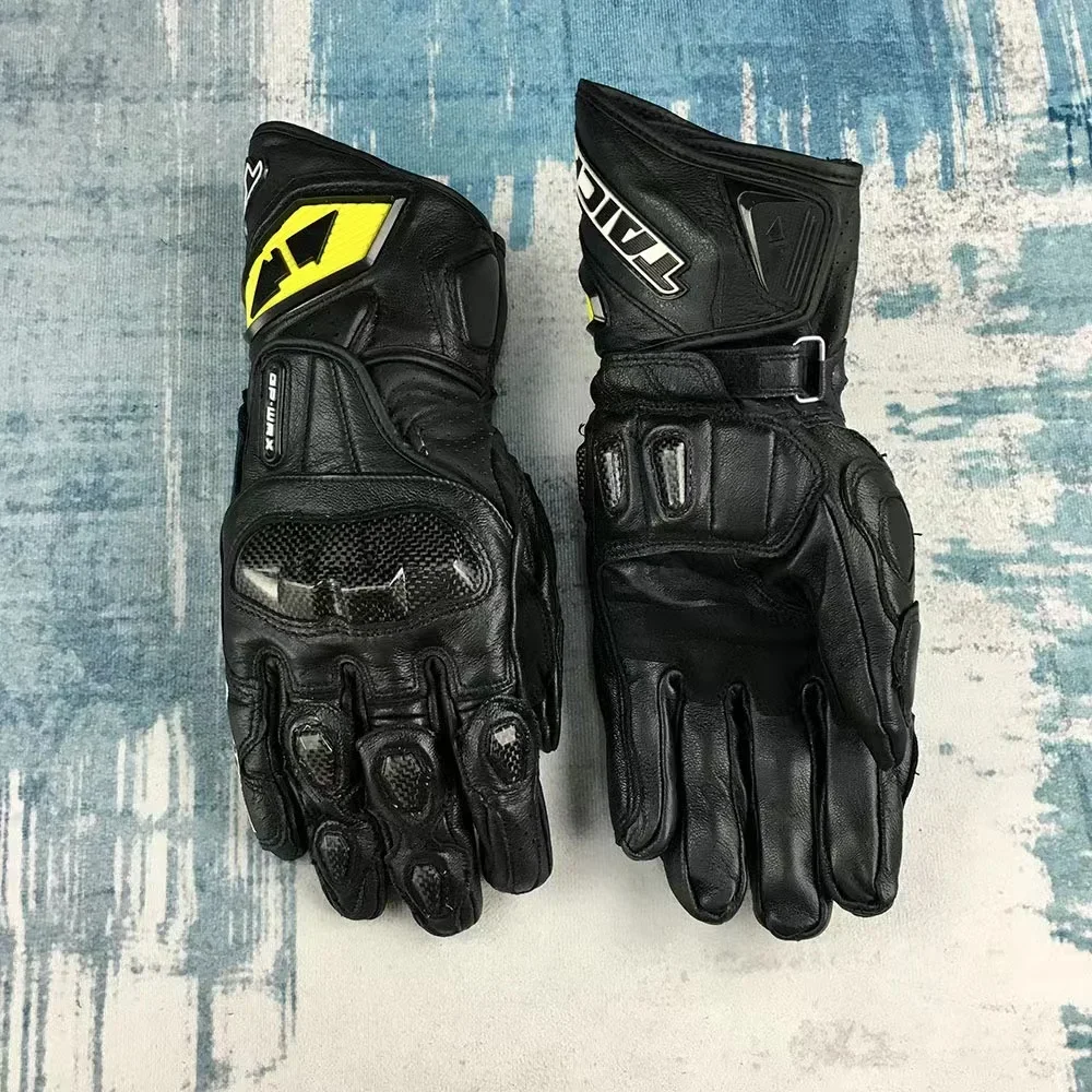Новые гоночные кожаные перчатки для мотоциклистов длинные устойчивые к падениям