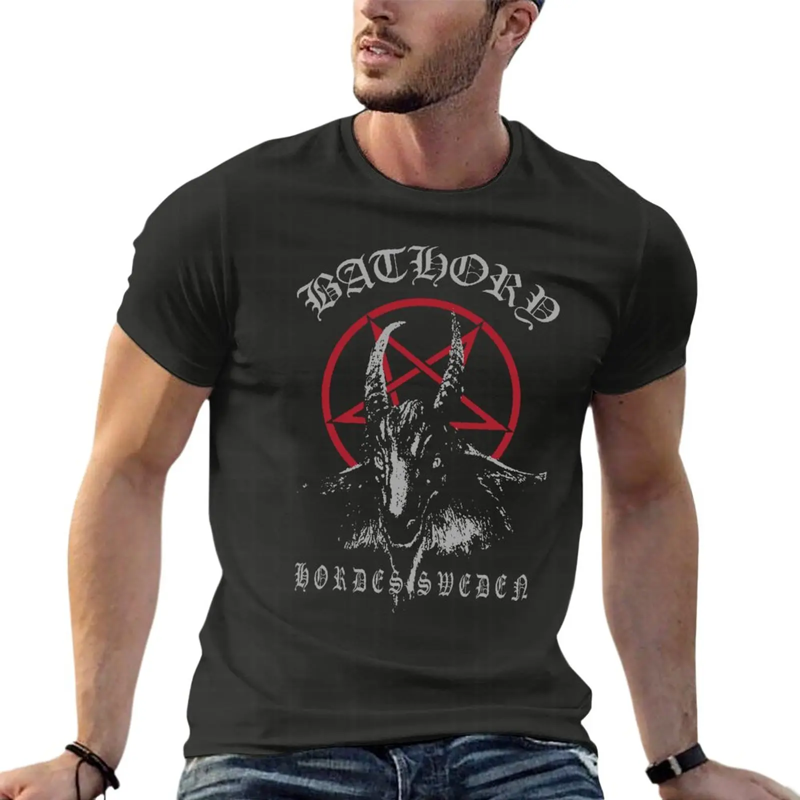 

Bathory Black Metal Venom Mayhem Oversized T-Shirts Funny Men Clothing 100% Cotton Streetwear Big Size Top Tee