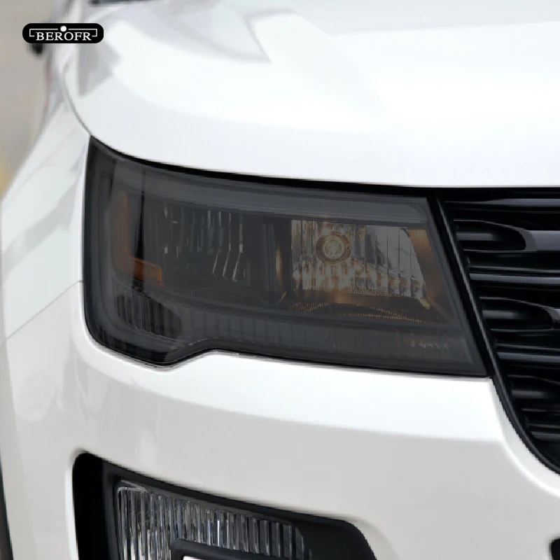 

Car Headlight Protection Tint Film Smoke Black Transparent TPU Sticker For Ford Explorer U502 U625 2016-Present Accessories