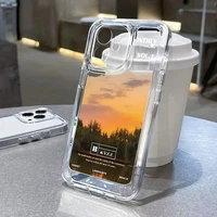 sunset clear case for samsung s21 fe s22 ultra s20 fe s10 plus case samsung galaxy a52s 5g a53 a33 a51 a32 a22 a23 a12 a31 cover