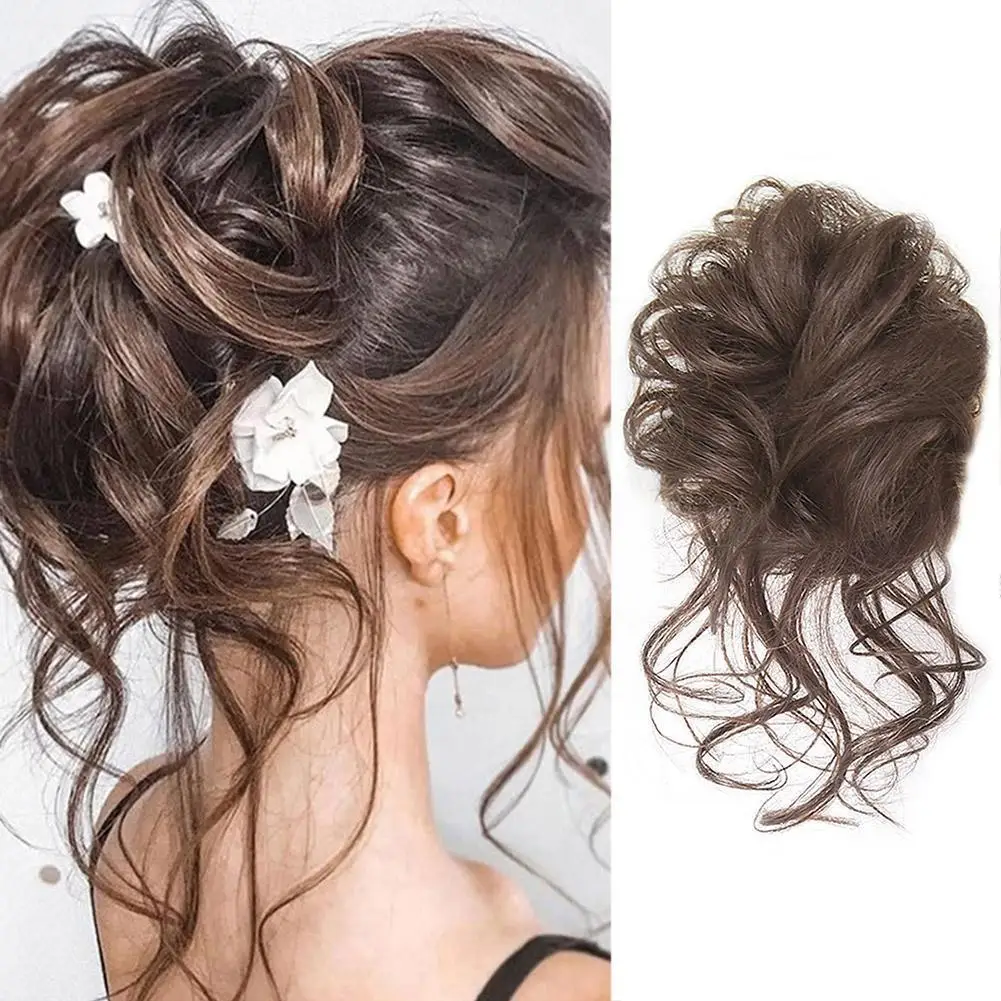 

Синтетические пучковые вьющиеся пучки для волос, зажим для волос, шиньон для наращивания, Накладка для волос, шиньон для женщин, аксессуары ...