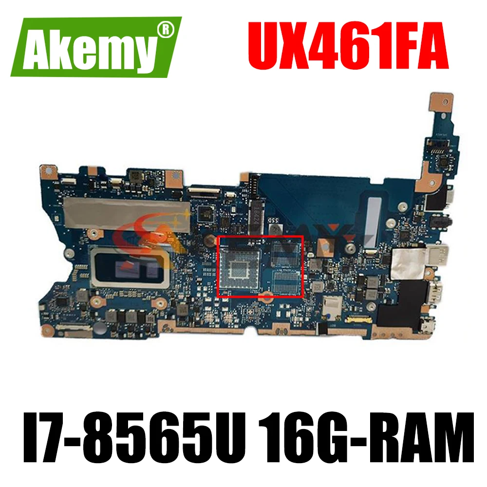 

UX461FA With I7-8565U 16G-RAM orginal motherboard For ASUS UX461FN UX461FA UX461F UX461 laptop motherboard 100% fully tested