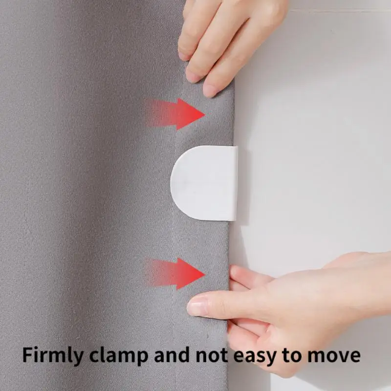 

Easy To Use Fixed Hook Bath Curtain Fixing Buckle Stable And Durable Wide Range Of Application Seamless Self-adhesive Couple