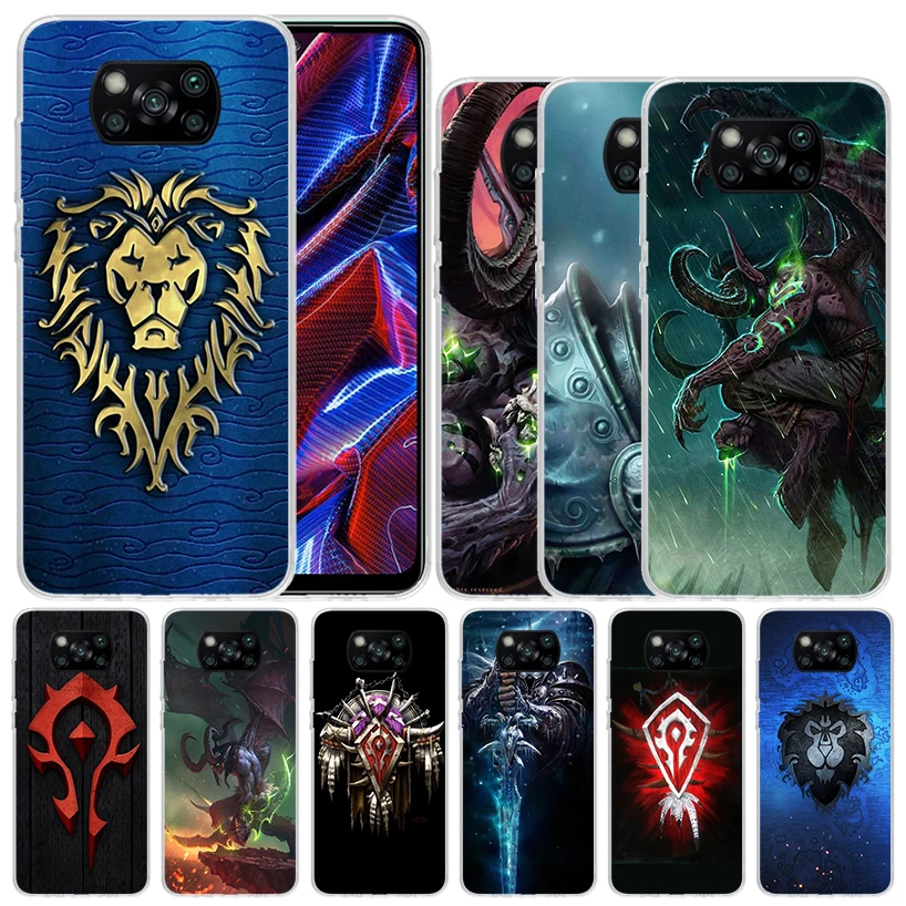 

W-World Of W-Warcraft W-Wow Soft Cover for Xiaomi Poco X5 Pro X4 Gt X3 Nfc M5S Print Phone Case M4 M3 M2 F3 F2 F1 Mi Note 10 Lit