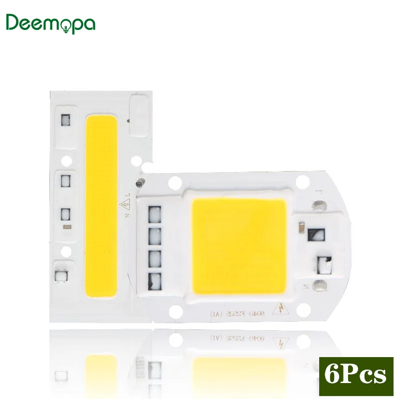 6pcs/lot LED Chip 150W 50W 30W 20W 10W COB Chip LED Lamp 220V 110V No Need Driver For Flood Light Spotlight Lampada DIY Lighting