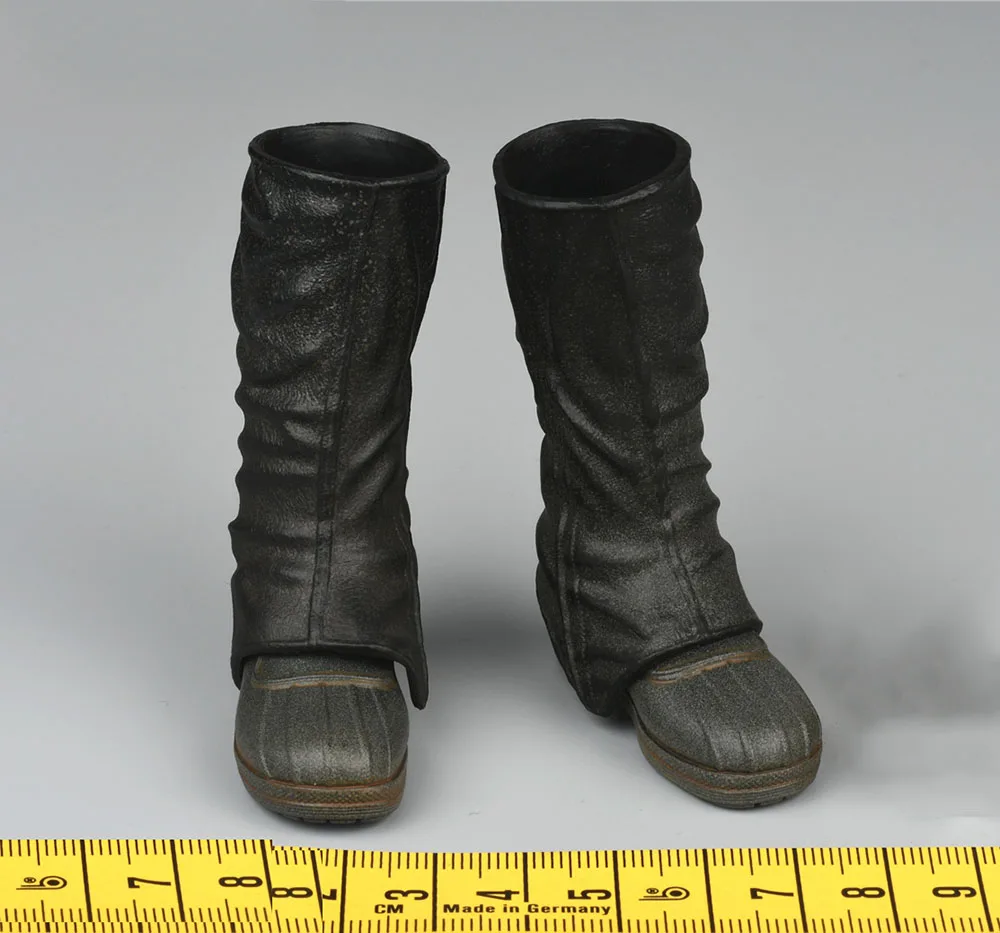 

1/6 Hottoys HT TMS034 Male Mandalorian Deluxe Edition Black Solid Boots Shoe Can Be Divided Body Action Figure For Collectable