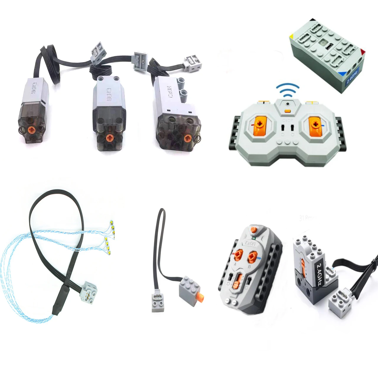 

CaDA S059-001 S054 Building Blocks Super Sports Car Bricks Power Group Module Micro Motor DIY Toys For C61018 C61019 Light Parts