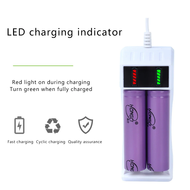 2 слота USB Dual 18650 Зарядка Перезаряжаемая литиевая батарея для 14500 Зарядное