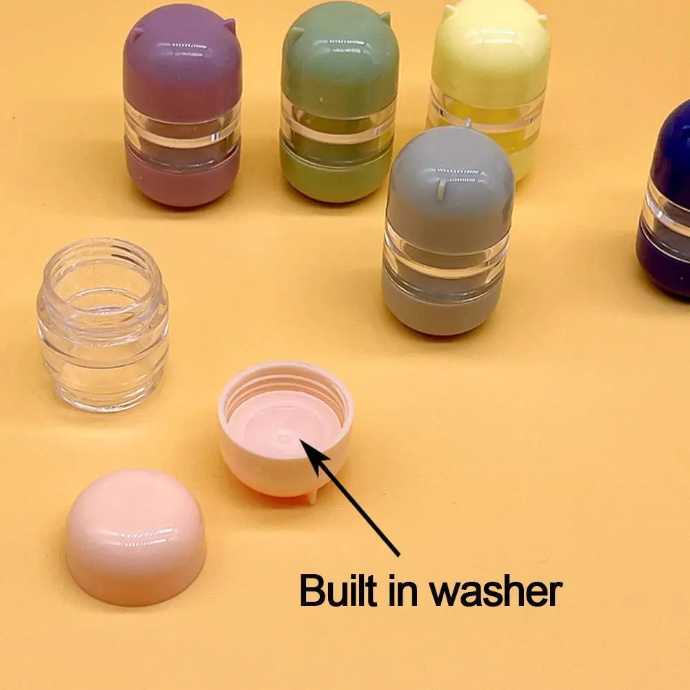 

1PCS Cute Bear Double Box DIY Contact Lens Case Portable Travel Mirror Case One Cute Color Nursing Case