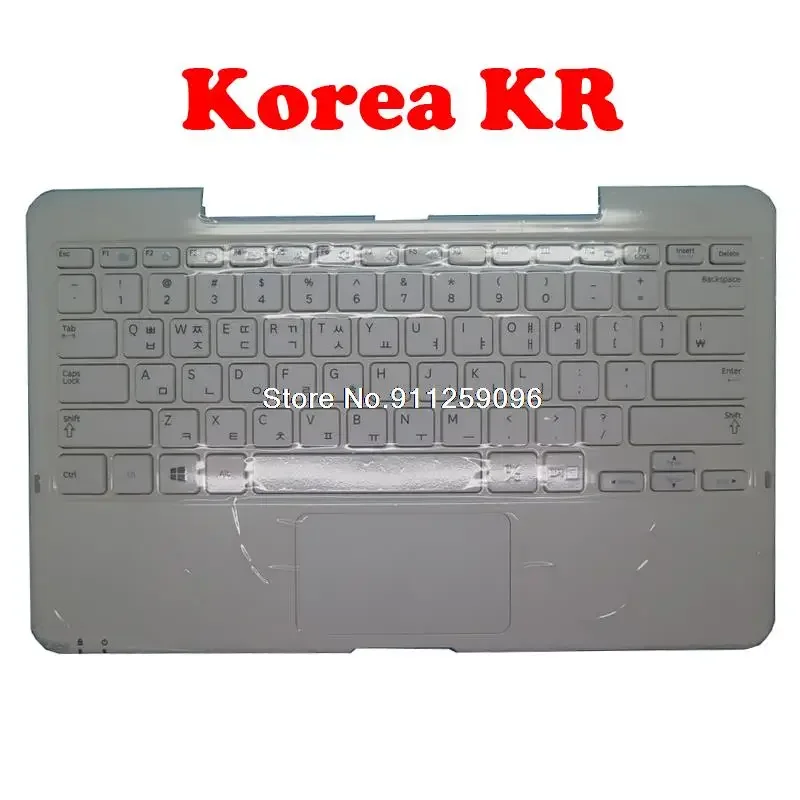 Фото Подставка для рук и клавиатура для ноутбука Samsung XE500T1C, английский, США, Бразилия, BR, Турция, TR, Корея KR BA75-04157P, верхний чехол с тачпадом, новинка №2