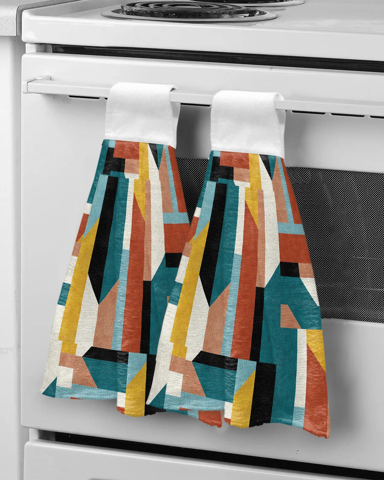 

Мягкое полотенце из микрофибры с геометрическим рисунком, кухонные полотенца для мытья рук, портативное чистящее полотенце