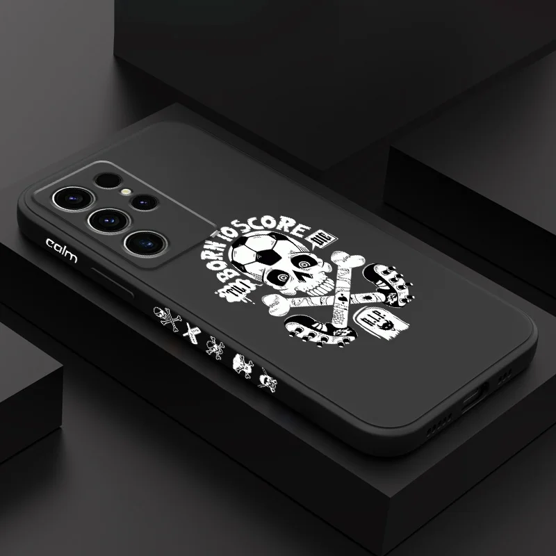 

Skeleton Football Phone Case For Samsung Galaxy S23 S22 S21 S20 Ultra Plus FE S10 S9 S10E Note 20 ultra 10 9 Plus Cover