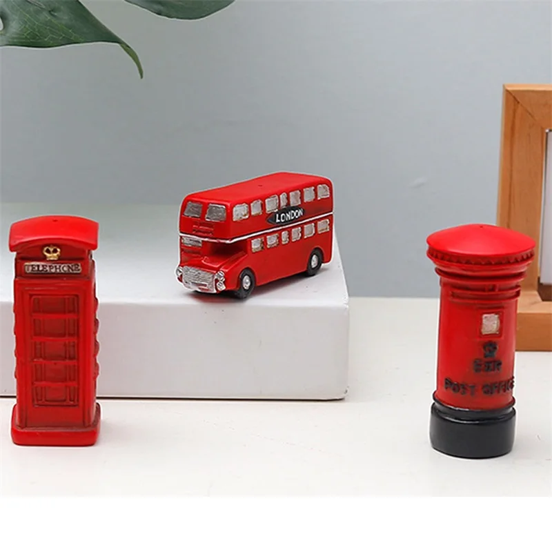 Креативные красные украшения для телефонной будки миниатюрный почтовый ящик в